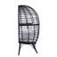 Chaise longue de patio en osier avec coussins amovibles Magnus