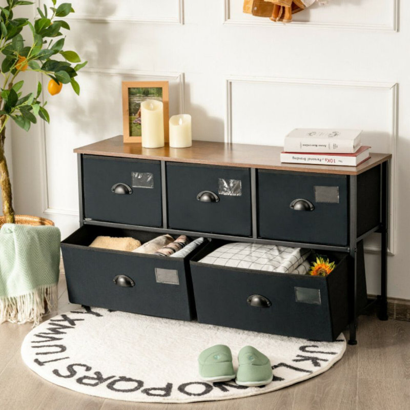 Commode 5 tiroirs l 39,5 pi Henley