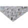 Mosaic Leather Cowhide Chevron Area Rug in Silver