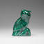Genuine Polished Malachite Owl Carving (194.2 Grams)