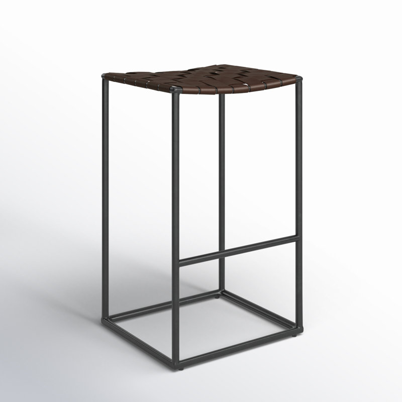 Tabouret Willette, Nickel, Noir