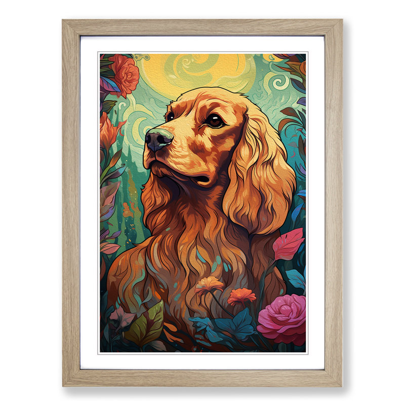 Single Picture Frame Print on Wood, Oak Framed, 64cm H x 46cm W