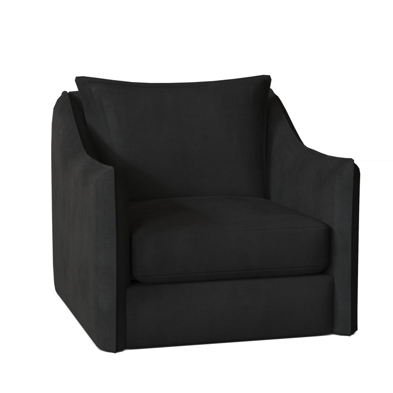 Joli 36" Wide Swivel Armchair, Akiko Graphite Performance 5534-011, Mocha