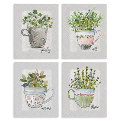Ensemble d'herbes de cuisine en toile 4 pièces, par Livi Finn