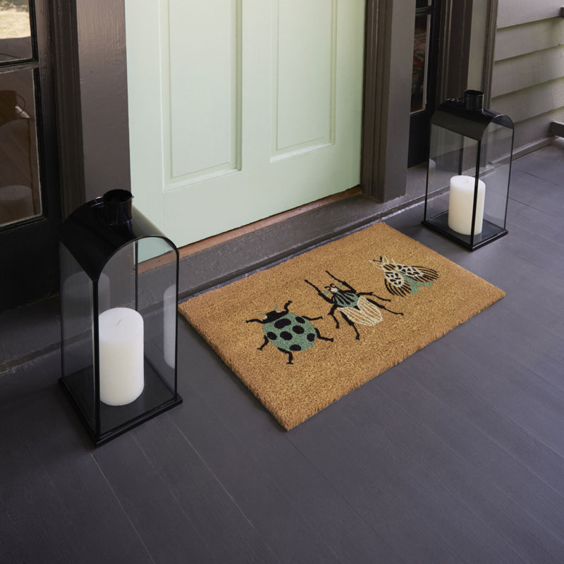 Beetle and Bugs Blue Animal Doormat