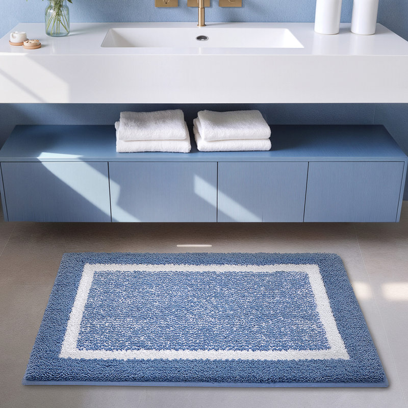 Ayleigh Bath Rug, Single - 16" W x 24" L, Light Blue