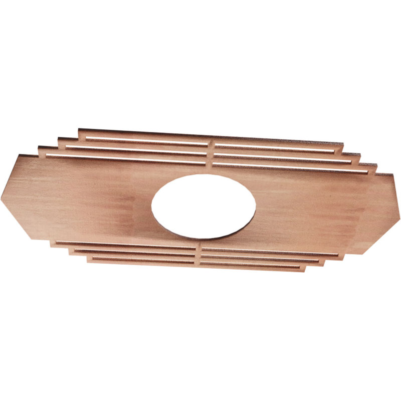 Médaillon de plafond en bois Chrysler, Cerisier, H 15 po x l 30 po x P 0,25 po