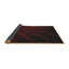 Laine tissée à la machine abstraite et polyester rouge/noir Tapis décoratif-1728826289
