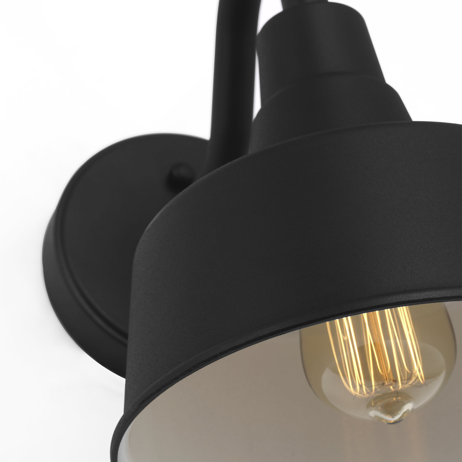 Single Light Dome Outdoor Wall Light, 10" H x 8" W x 12.38" D, No, Textured Black