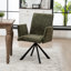 Chaise pivotante rembourrée avec pieds en métal-740783751
