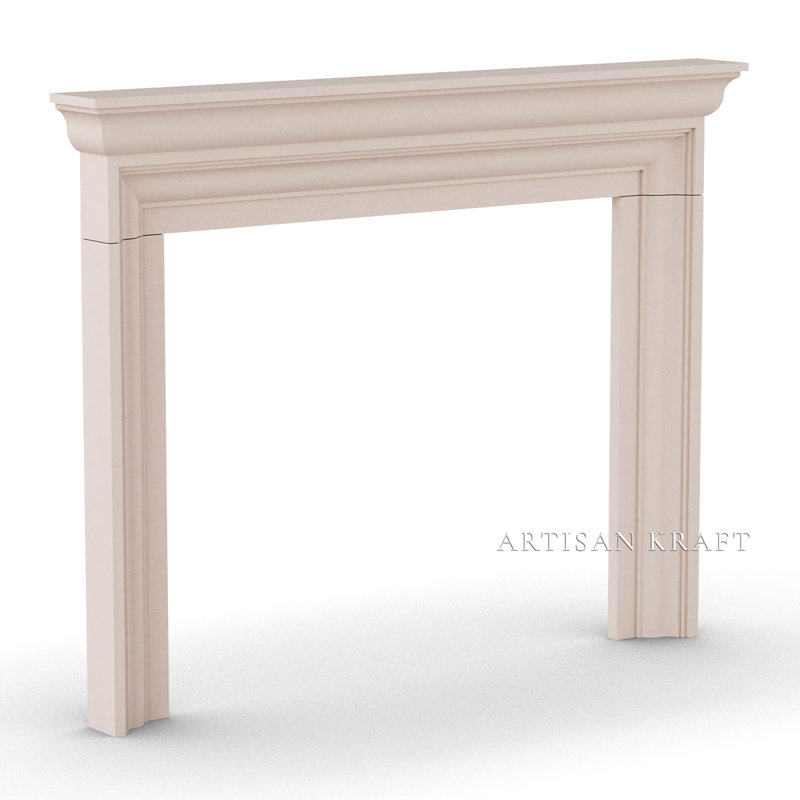 Foyer en pierre Austin, P 9 po x H 53,75 po x l 73 po, Brun clair