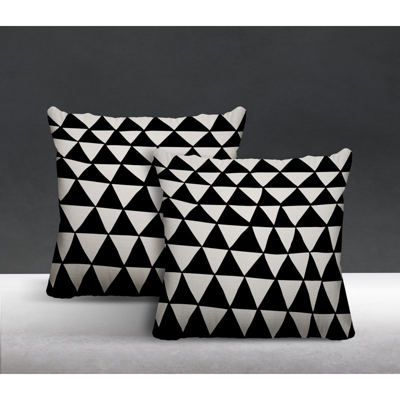  Coussin intérieur / extérieur, L 19 po x H 19 po, Noir