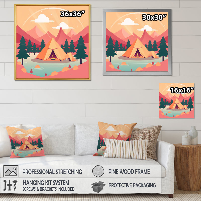 Nature's Camp sur toile, Toile tendue, H 24 po x l 24 po x P 1 po
