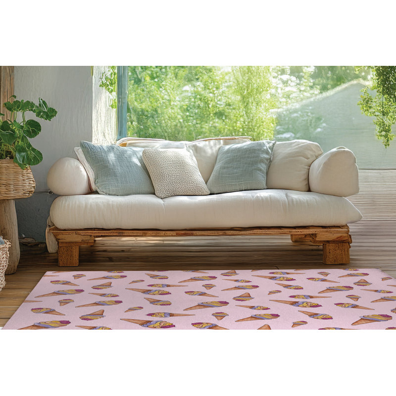 Tapis d'extérieur Summer Ice Cream, Rectangle 3' x 5'