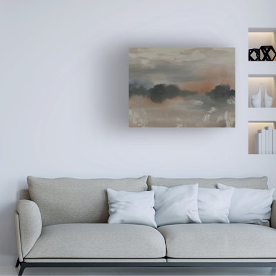 Art mural sur toile tendue - "Dark Meadow Mood I" de June Erica Vess pour décoration de salon, de chambre à coucher ou de bureau - 35 x 47