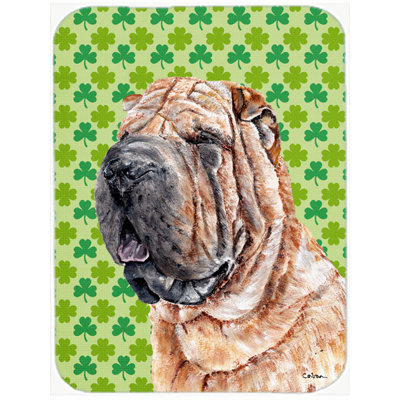 Shamrock Lucky Irish Glass Cutting Board