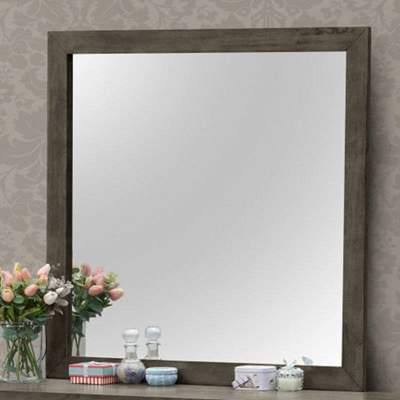 Miroir mural Burlington, Gris, 41" x 41", Carrée