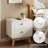 Aries Set Of 2 Nightstands With Charging Station, 2 Drawer Bedside Tables With Storage, Night Stands For Bedroom, End Table Or Side Table For Living Room, 15.5" X 18.9" X 21.7", White-1160587528