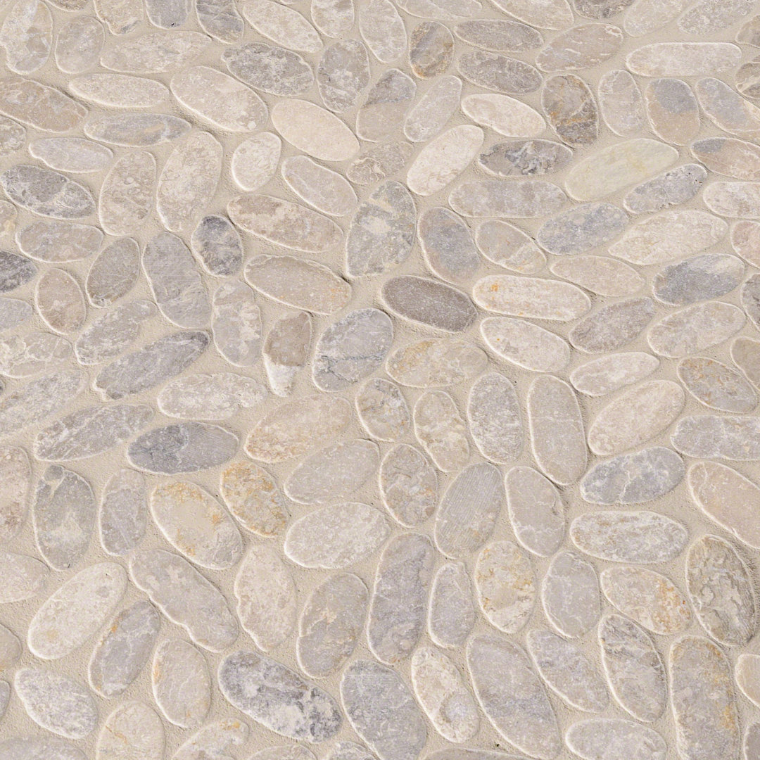 Marvella Pebble 12 in. x 12 in. Natural stone Mosaic Floor and Wall Tile Ackland 