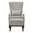 Caistor Upholstered Wingback Chair with Ottoman-306395787