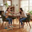 Chaises de salle à manger modernes, chaise d'appoint rembourrée en tissu avec pieds en bois pour la cuisine et la salle à manger, vert-1804955716-1804956696