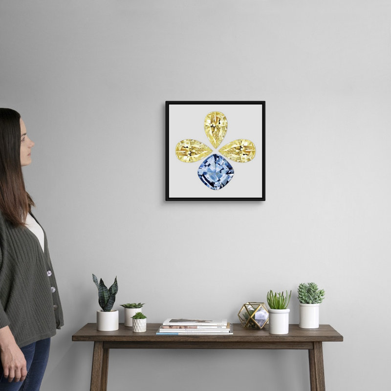 Impression sur toile, H 18 po x l 18 po x P 1,75 po, Cadre flottant noir