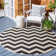 Arneshia Polypropylene Black/Beige Area Indoor/Outdoor Area Rug