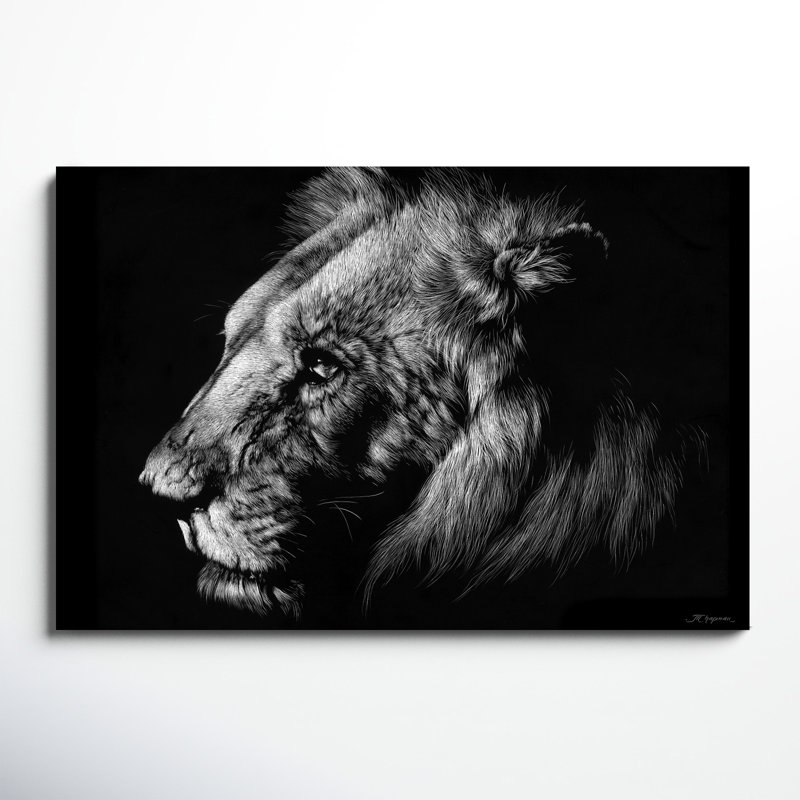 «Wildlife Scratchboard I», impression sur toile, H 32 po x l 48 po