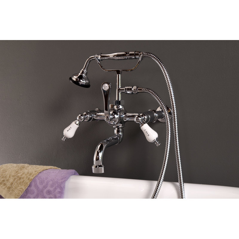 Wall Mount Telephone Faucet with Porcelain Handles by Strom Living, Oil Rubbed Bronze