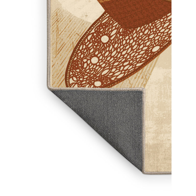 Tapis beige doux et moelleux au look rétro - beige, 8 x 12