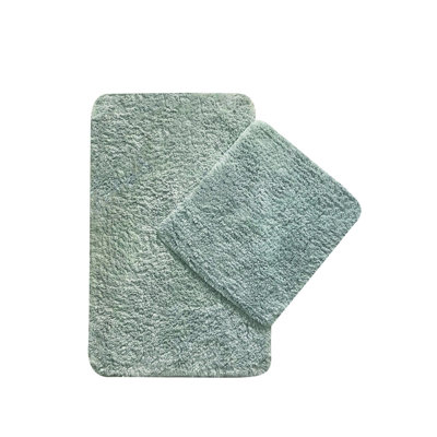 Luxury Cotton Bathmat Set (2 Pieces), Grey, 23.6 x 39.4 inches & 19.7 x 23.6 inches | 100% Soft Cotton, Machine Washable, Durable & Quick-Drying | Perfect for Bathroom Decor & Comfort Underfoot