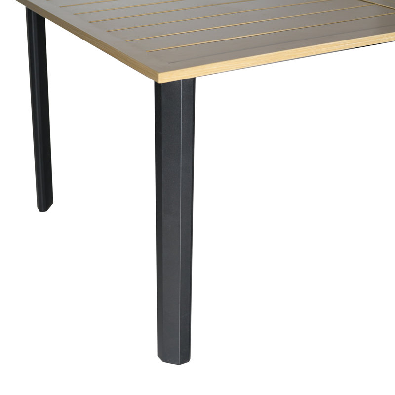 Table de salle à manger rectangulaire d'extérieur L 63 po x l 38 po, Brun