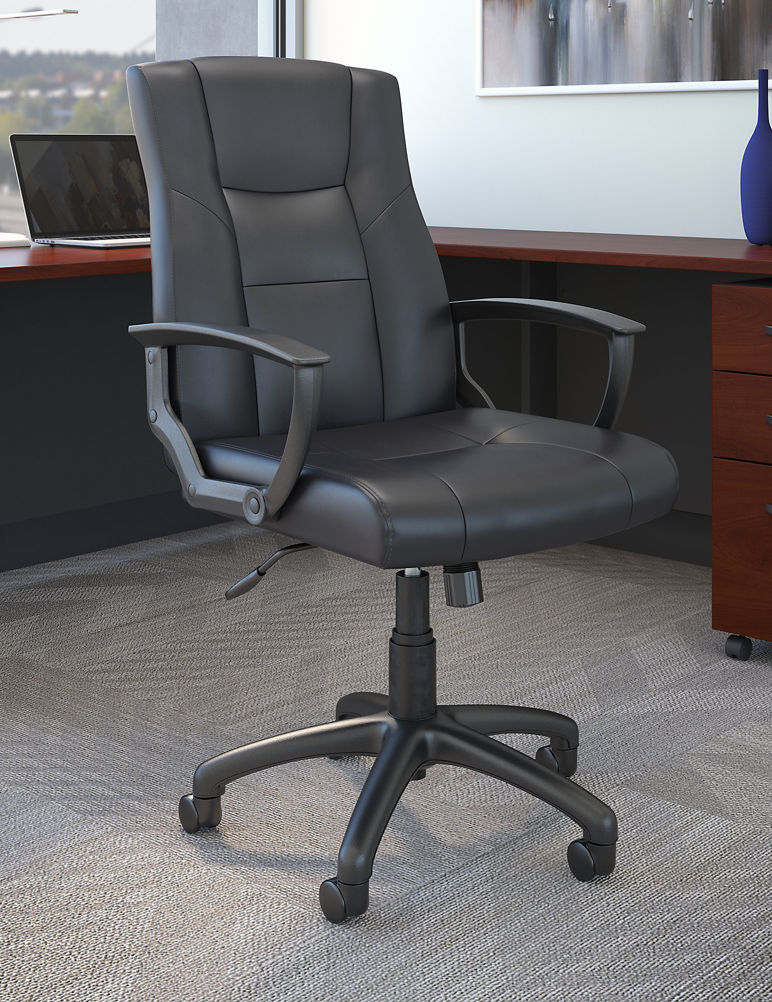 Inbox Zero Kaushal Vinyl Executive Chair Wayfair