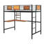 Lit mezzanine simple en métal avec bureau et tablette-473737702