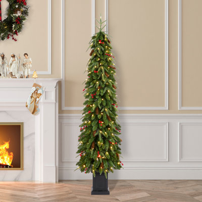 Arbre de Noël artificiel vert 6 pi avec lumières
