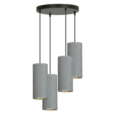 Ealidh 4 - Light Steel Cluster Pendant