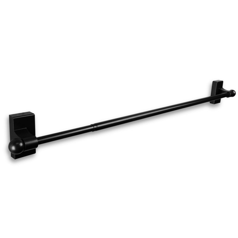 Tringle à rideaux magnétique Landry, Noir, 17" - 30"