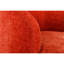 Fauteuil en chenille orange avec fonction pivotante en tissu charmant