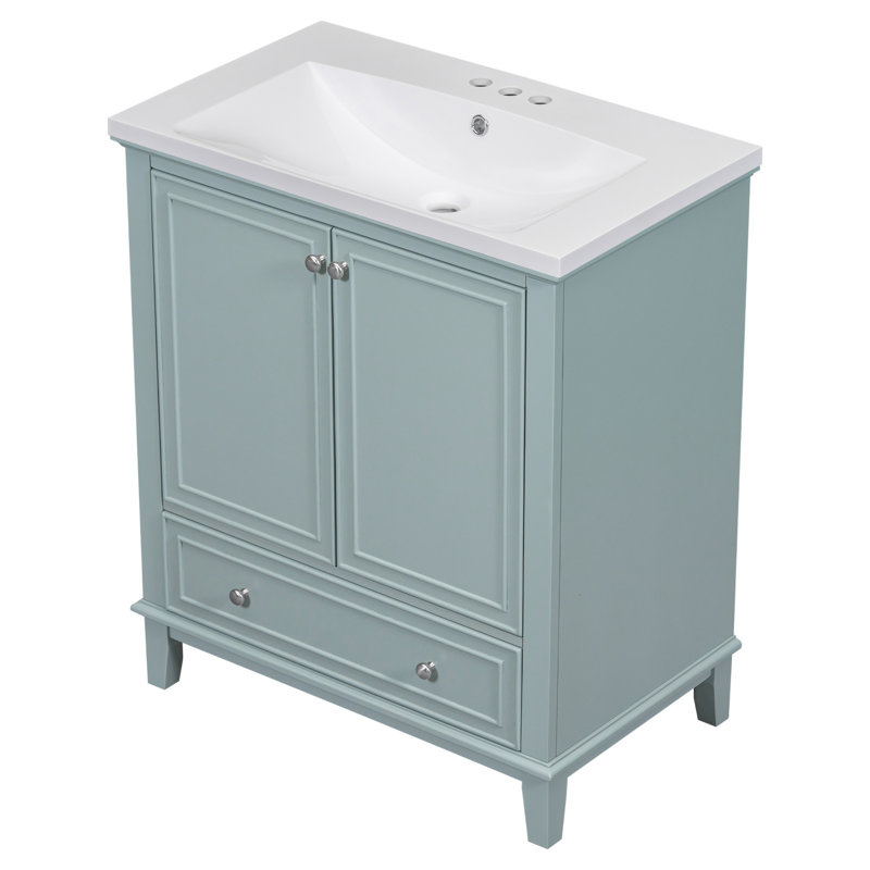Meuble-lavabo 30 po avec lavabo, Vert