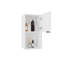 Pharmacie Kaser avec miroir et tablettes, avec option de position verticale ou horizontale, solution de rangement de salle de bain moderne, blanc
