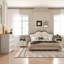Ensemble de chambre à coucher 3 pièces, commode 6 tiroirs et table de chevet 47,2 po-130130984