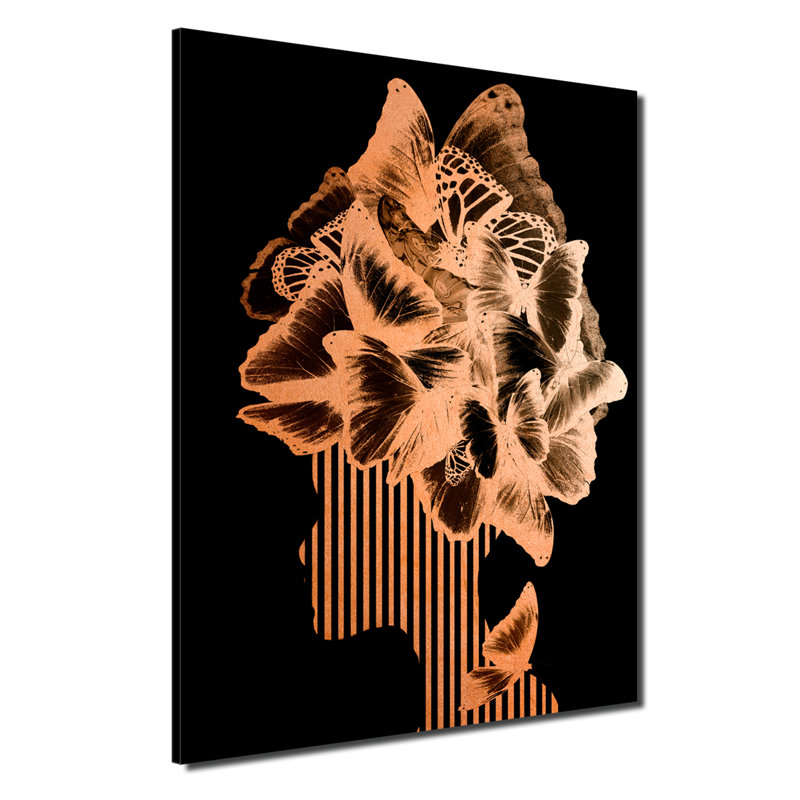 Gilt Mod XVIII - impression d'art graphique, H 16 po x l 12 po x P 1 po
