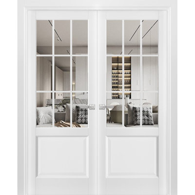 Portes françaises en verre transparent Felicia