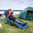 Chleo Outdoor Metal Chaise Lounge