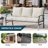 Nickita Metal 3-person Patio Outdoor Sofa With Cushions-854709481