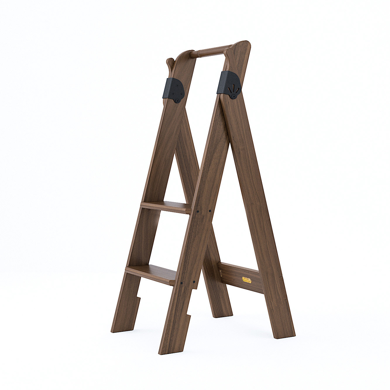 WFX Utility™ 43-1/2" Folding 2 Step Wood Step Stool With 250 Lb. Load ...