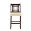 2 chaises à hauteur de comptoir - coussin de 5 cm et beige