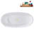 63" Streamline Soaking Glossy White Freestanding Tub and Tray With Internal Drain-101413199