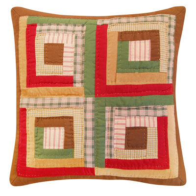 Oak Ridge Stripes Pine Quilted Throw Pillow