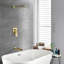 Système de douche mural 10 pouces avec robinet de baignoire cascade, robinet de douche à poignée simple, ensemble de garniture de douche à haute pression en laiton avec valve brute-110359266